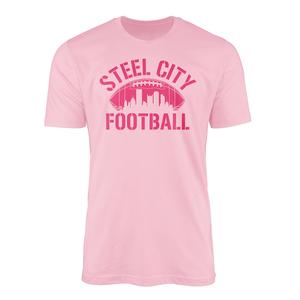 Mens Tailgate Pittsburgh Football Steel Skyline Short Sleeve Tee