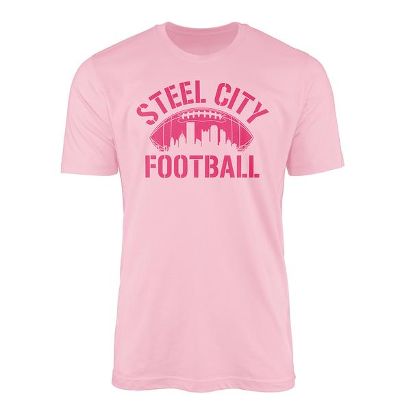 Mens Tailgate Pittsburgh Football Steel Skyline Short Sleeve Tee