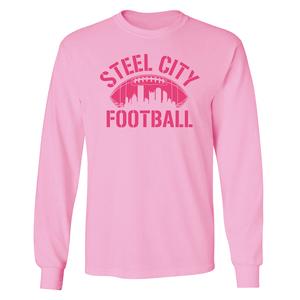 Mens Pittsburgh Football Steel City Long Sleeve Tailgate Tee