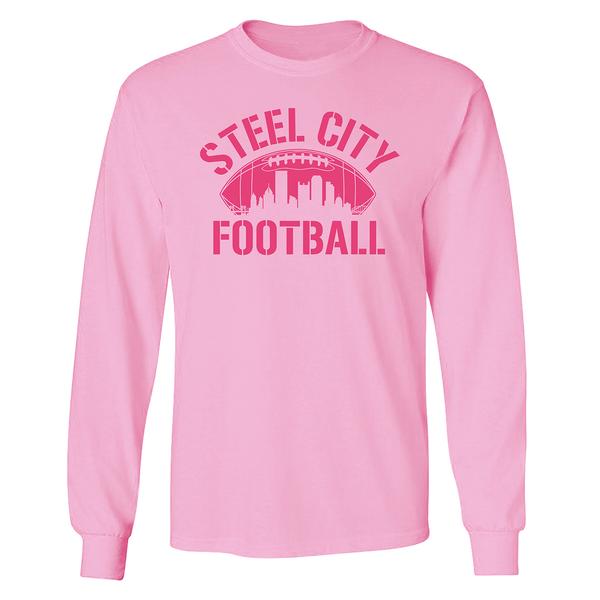 Mens Pittsburgh Football Steel City Long Sleeve Tailgate Tee