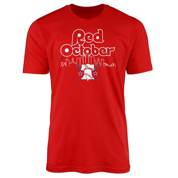 Mens Tailgate Red October Liberty Bell Short Sleeve Tee