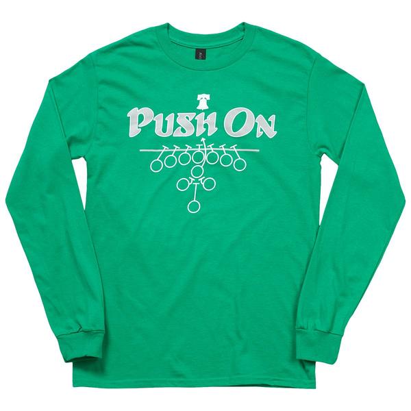 Mens Tailgate Philly Football Push On Long Sleeve Tee