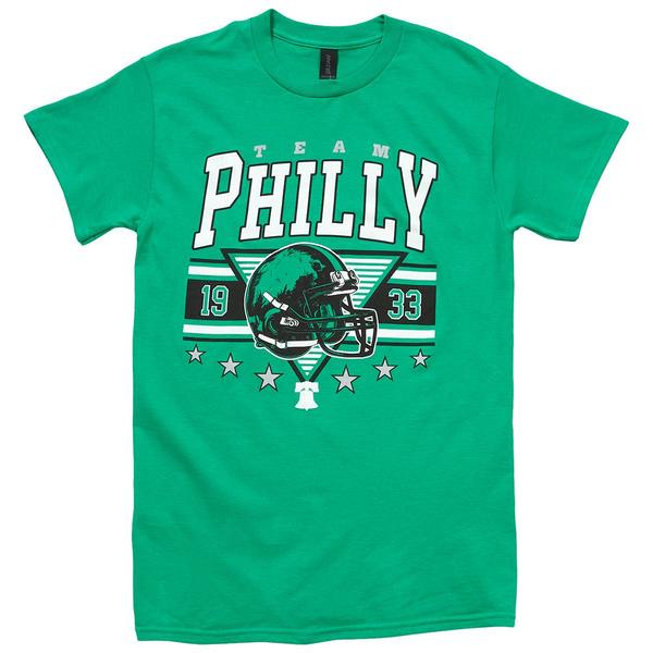 Mens Tailgate Green Helmet Short Sleeve Tee