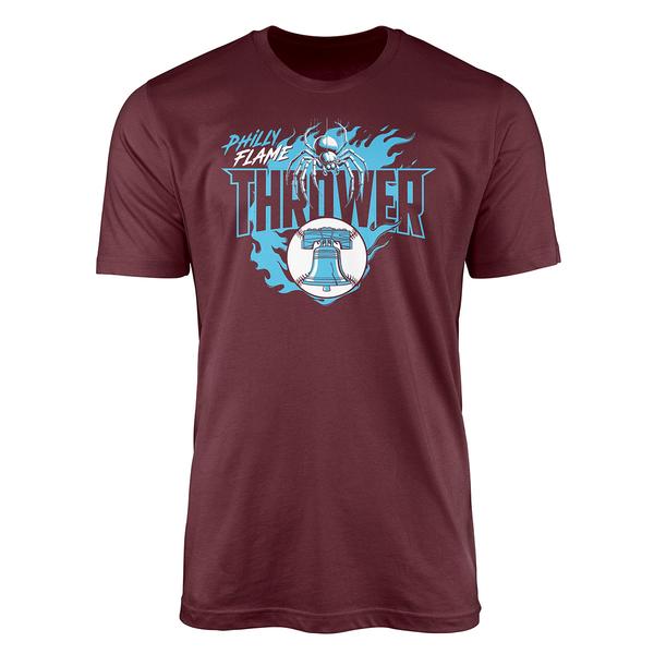 Mens Tailgate Philly Baseball Flame Thrower Short Sleeve Tee