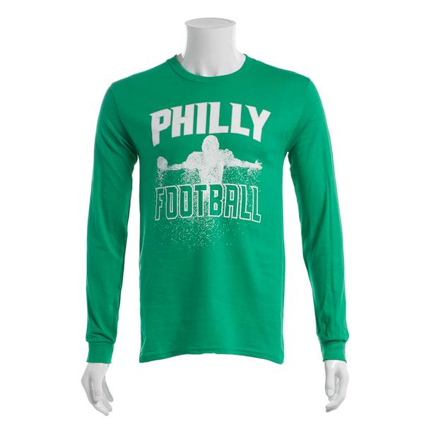 Mens Tailgate Philadelphia Football Dissolve Long Sleeve Tee alternate view