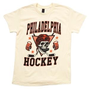 Mens Tailgate Philadelphia Hockey Puck Mouth Short Sleeve Tee