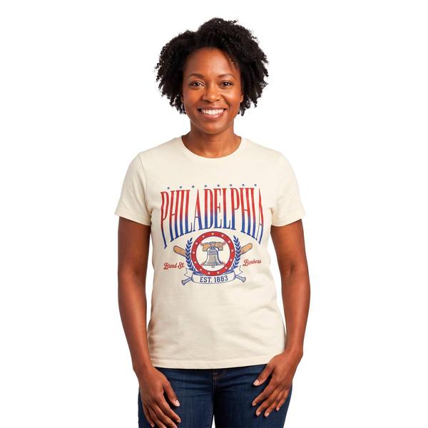 Womens Tailgate Philly Baseball Liberty Bell Bombers Tee