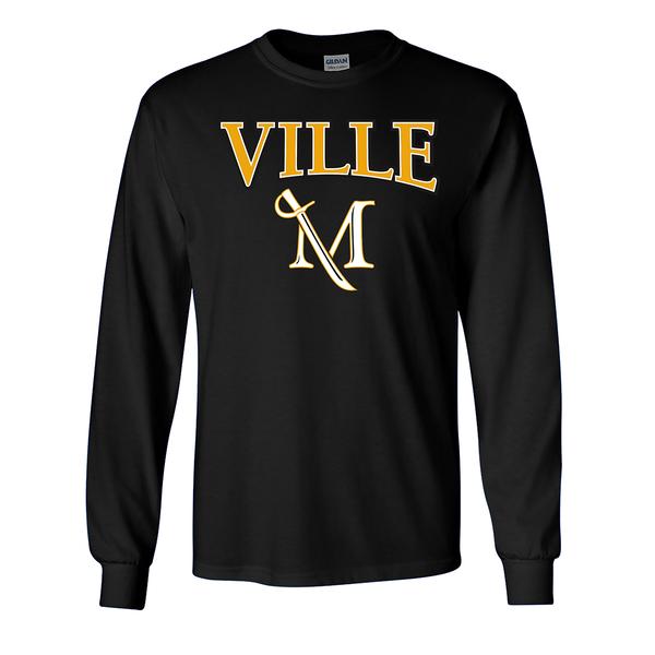 Mens Millersville University Pride Mascot Long Sleeve Tee