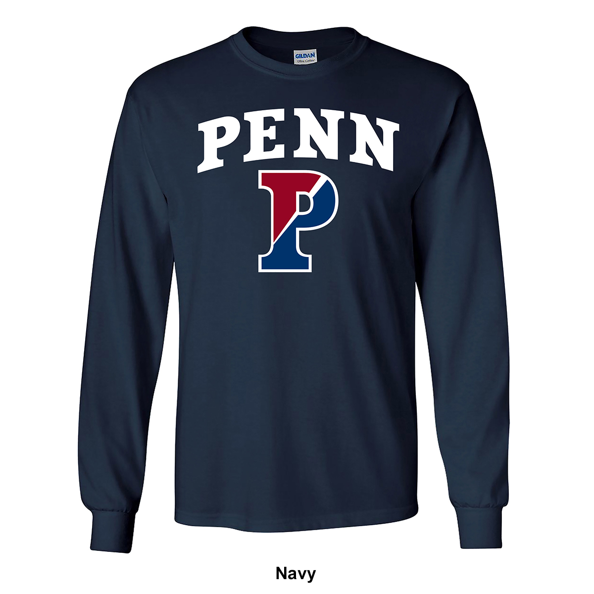 Mens Gildan(R) University Of Penn Pride Mascot Long Sleeve Tee