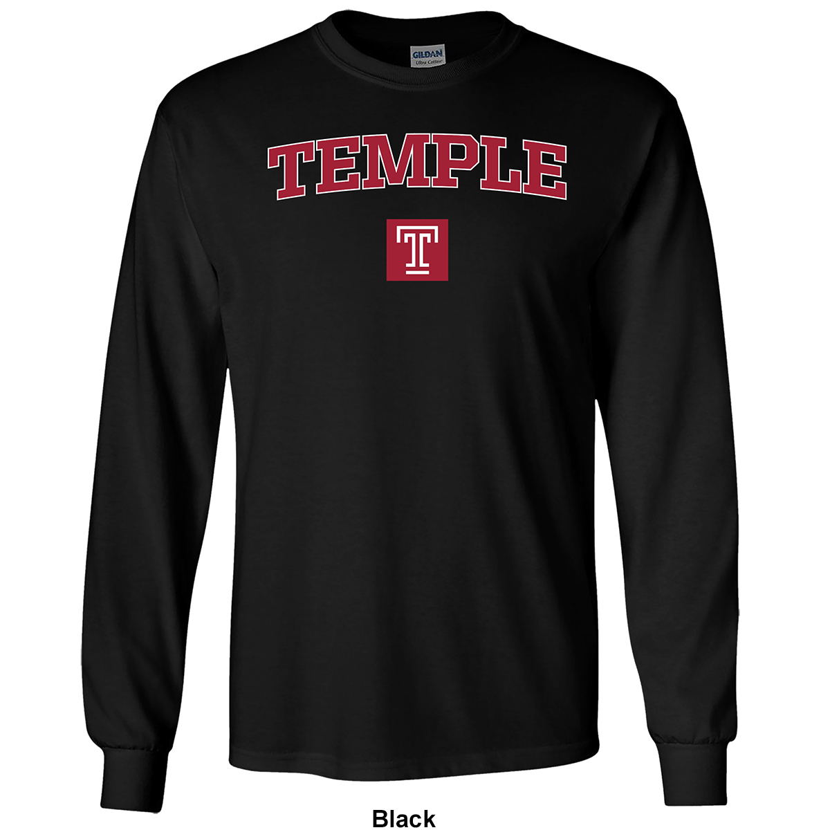 Mens Temple Pride Mascot Long Sleeve Tee