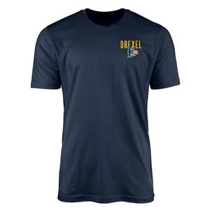 Mens Drexel Back and Front Short Sleeve Tee - Navy