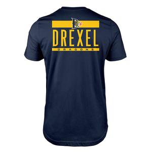 Mens Drexel Back and Front Short Sleeve Tee - Navy alternate view