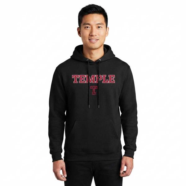 Mens Temple Applique Hoodie