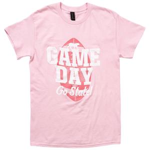 Mens Tailgate Game Day Go State Short Sleeve Tee - Light Pink