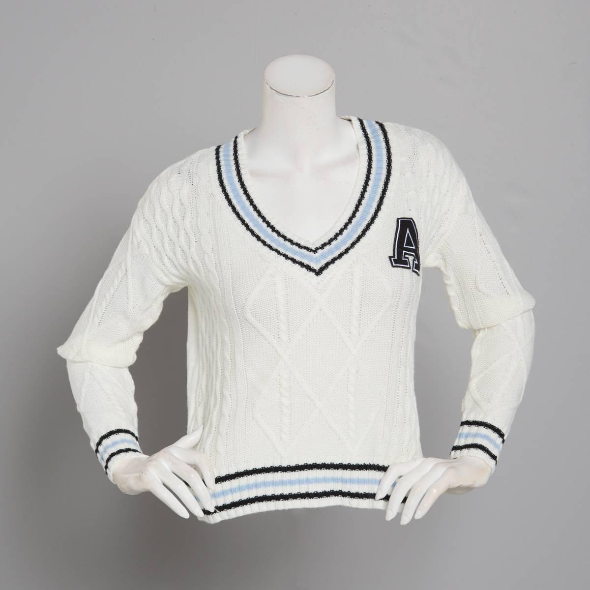 Cable Mix Direction Rib Mock Neck 