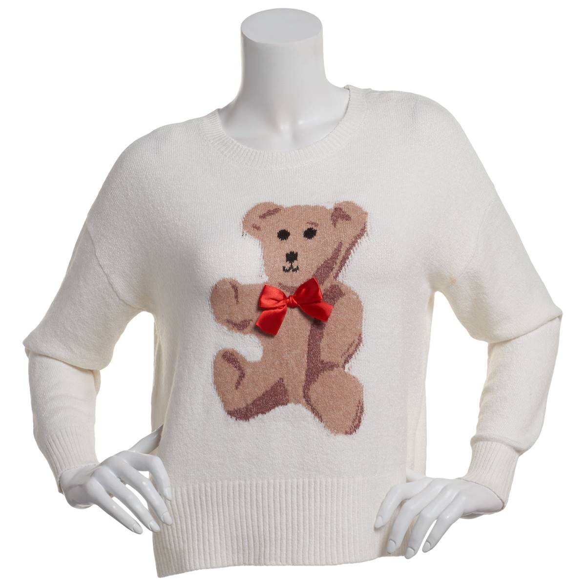 Juniors No Comment Holiday Bear Sweater