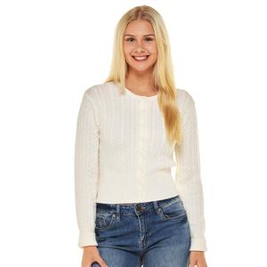 Juniors No Comment Cable Button Front Cardigan alternate view