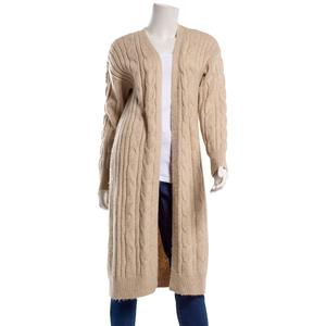 Juniors No Comment Cable Knit Open Duster Cardigan