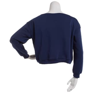 Juniors No Comment Off Shoulder Sweatshirt with Paris Applique