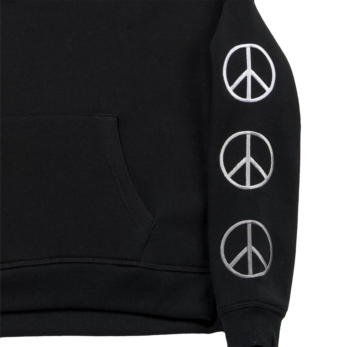 Girls (7-16) No Comment Peace Sign Embroidered Hoodie