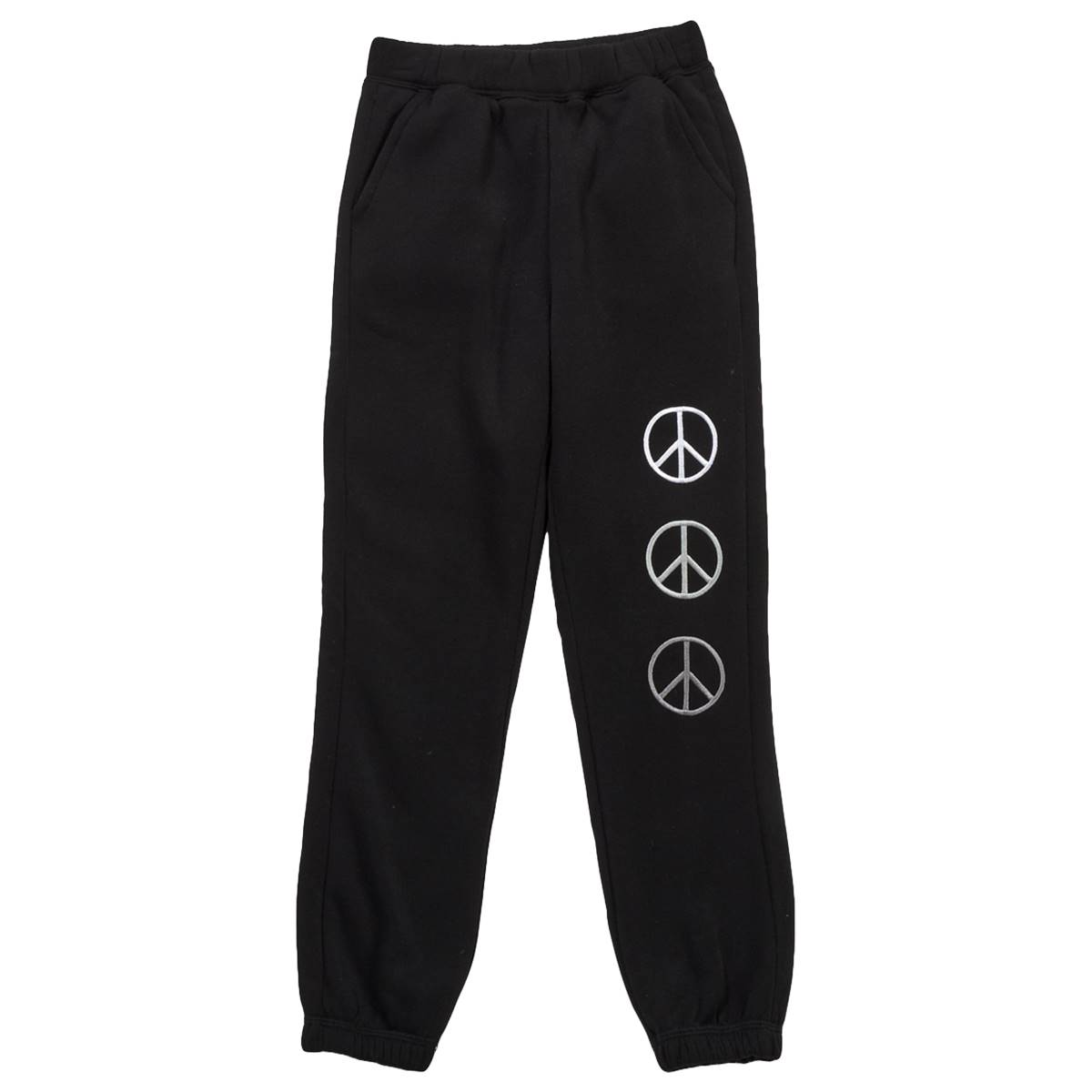 Girls (7-16) No Comment Peace Sign Drawstring Waistband Joggers