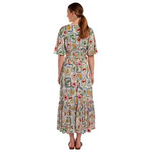 Womens Madison Hudson Fruit Lace V-Neck Midi Dress alternate view