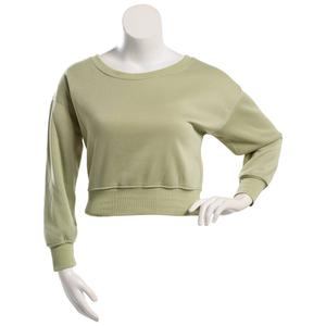 Juniors No Comment Fleece Lined Boat Neck Sweatshirt