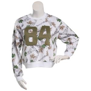 Juniors No Comment Fleece Applique Crew Neck Sweatshirt alternate view