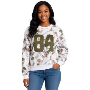 Juniors No Comment Fleece Applique Crew Neck Sweatshirt