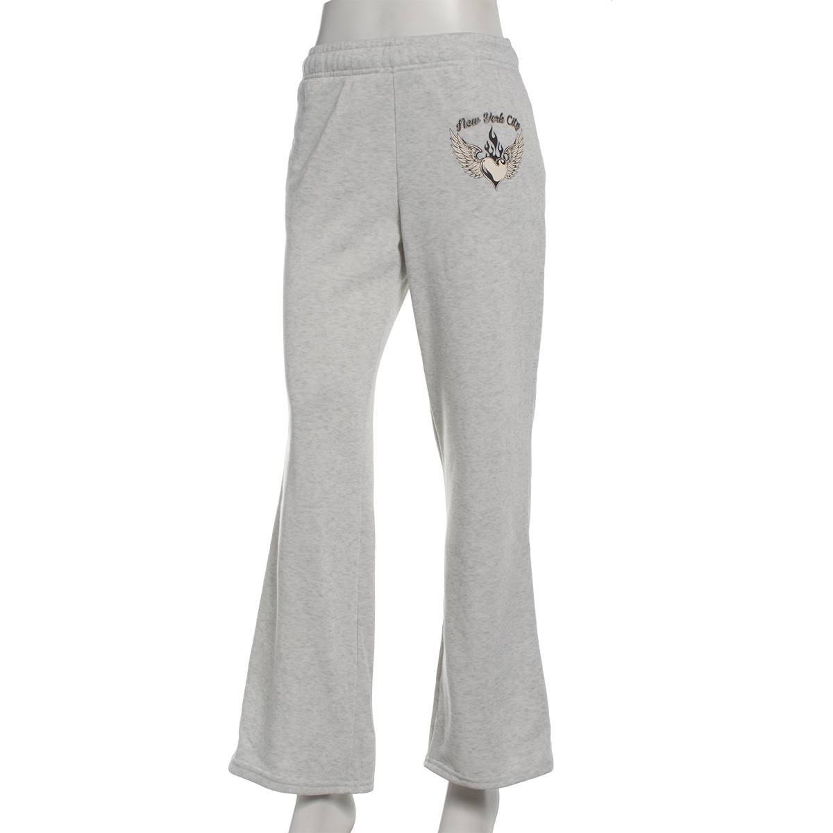 Juniors No Comment City Angel Wide Leg Boyfriend Sweatpants