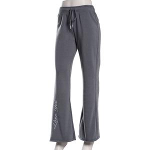 Juniors No Comment Fleece Applique Flare Sweatpants alternate view
