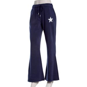 Juniors No Comment Star Graphic Fleece Flare Sweatpants