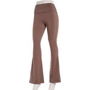Juniors No Coment Fleece Back Fold Over Waist Flare Leggings