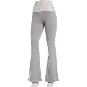 Juniors No Comment Fleece Fold Over Waist Flare Pants - Grey alternate view
