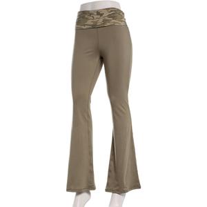 Juniors No Comment Fleece Fold Over Waist Flare Pants - Vetiver