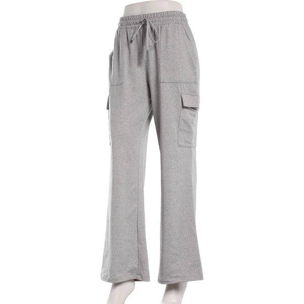 Juniors No Comment Fleece Lined Cargo Wide Leg Pants