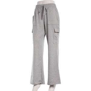 Juniors No Comment Fleece Lined Cargo Wide Leg Pants alternate view