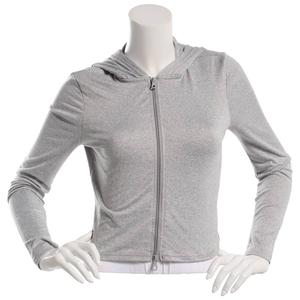 Juniors No Comment Fleece Back 2 Way Zip Thumbhole Hoodie