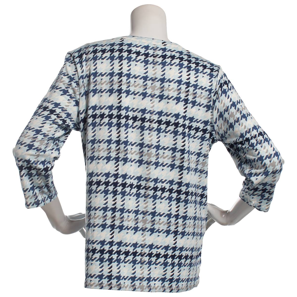 Womens Hasting & Smith 3/4 Sleeve Houndstooth Tee