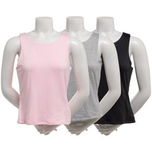 Juniors No Comment 3pk. Contour Crew Neck Tank Tops alternate view