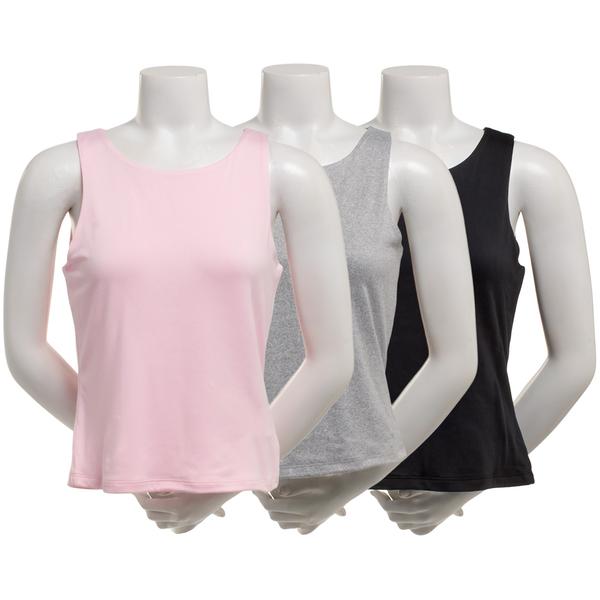Juniors No Comment 3pk. Contour Crew Neck Tank Tops alternate view