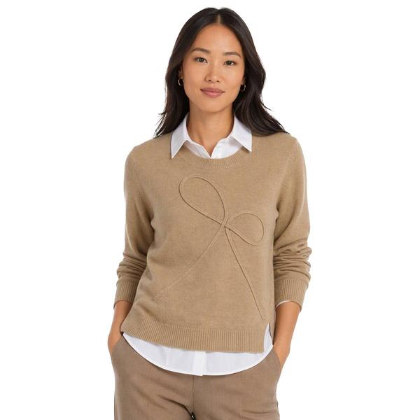Womens Madison & Hudson Long Sleeve Bow Two In One Sweater alternate view