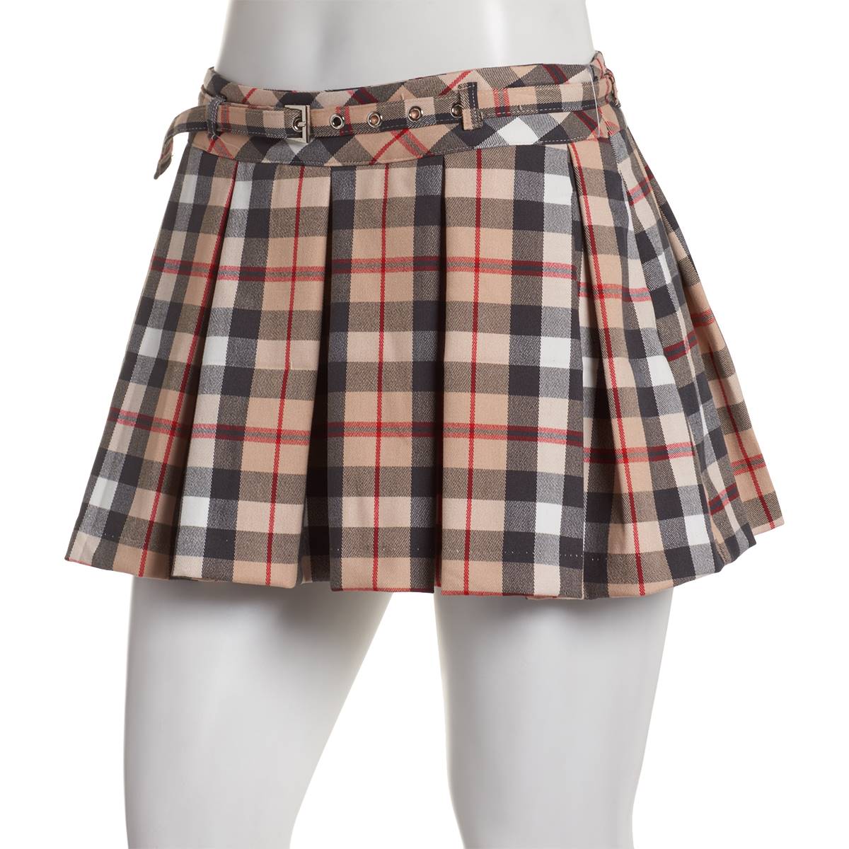 Juniors No Comment Aubree Belted Mini Skirt