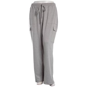 Juniors Plus No Comment Fleece Lined Wide Leg Cargo Sweatpants