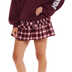 Juniors No Comment Plaid Ruffle Mini Skort - Joyce alternate view