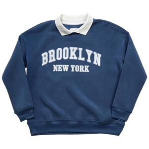 Girls (7-16) No Comment Brooklyn Oversized Polo Sweatshirt
