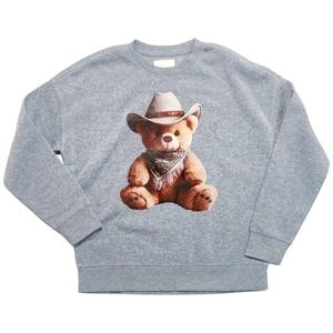 Girls (7-16) No Comment Long Sleeve Western Bear Sweatshirt