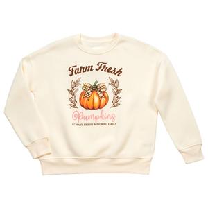 Girls (7-16) No Comment Long Sleeve Farm Fresh Crew Sweatshirt