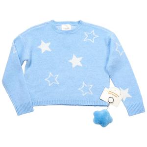 Girls (7-16) No Comment Star Mossy Sweater w/ Bag Charm alternate view