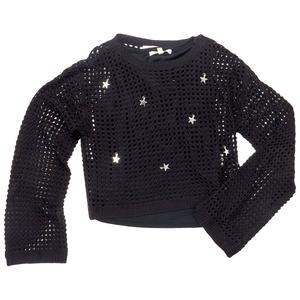 Girls (7-16) No Comment Long Sleeve Star Charm 2Fer Top/Tank
